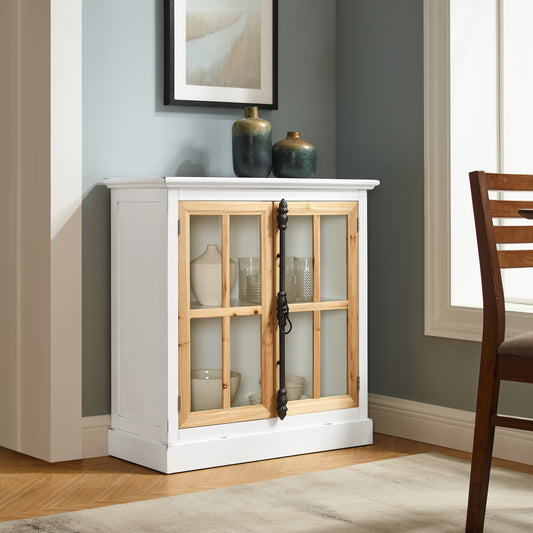 2-Tier Curio Display Cabinet with Shelf