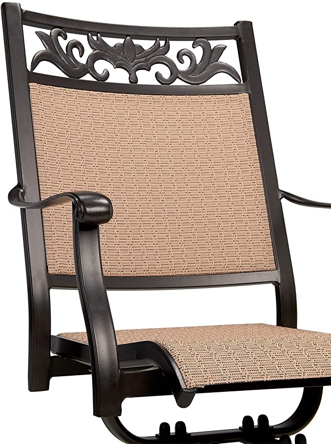 Set of 2 Outdoor Patio Swivel Dining Chairs