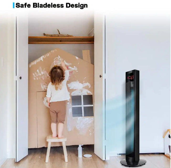 36 Inch Electric Oscillating Tower Fan with Remote Control and Large LED Display Great