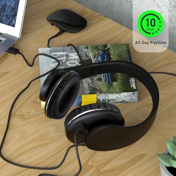 Wireless TV Headphones, Jelly Comb Wireless TV Headphones for TV Watching with 2.4G RF Transmitter(Support Optical, 3.5mm AUX, RCA Audio Out), Wireless Over Ear Stereo Headset 100ft Range