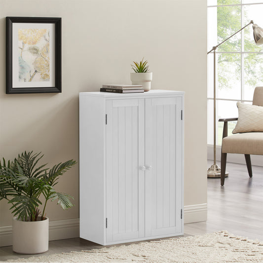 Wall Storage Cabinet with Double Doors and Adjustable Shelf