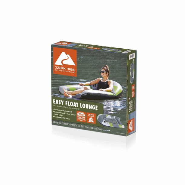 The Ozark Trail® Easy Float Lounge is a comfy and slick cruiser float for the river or lake.