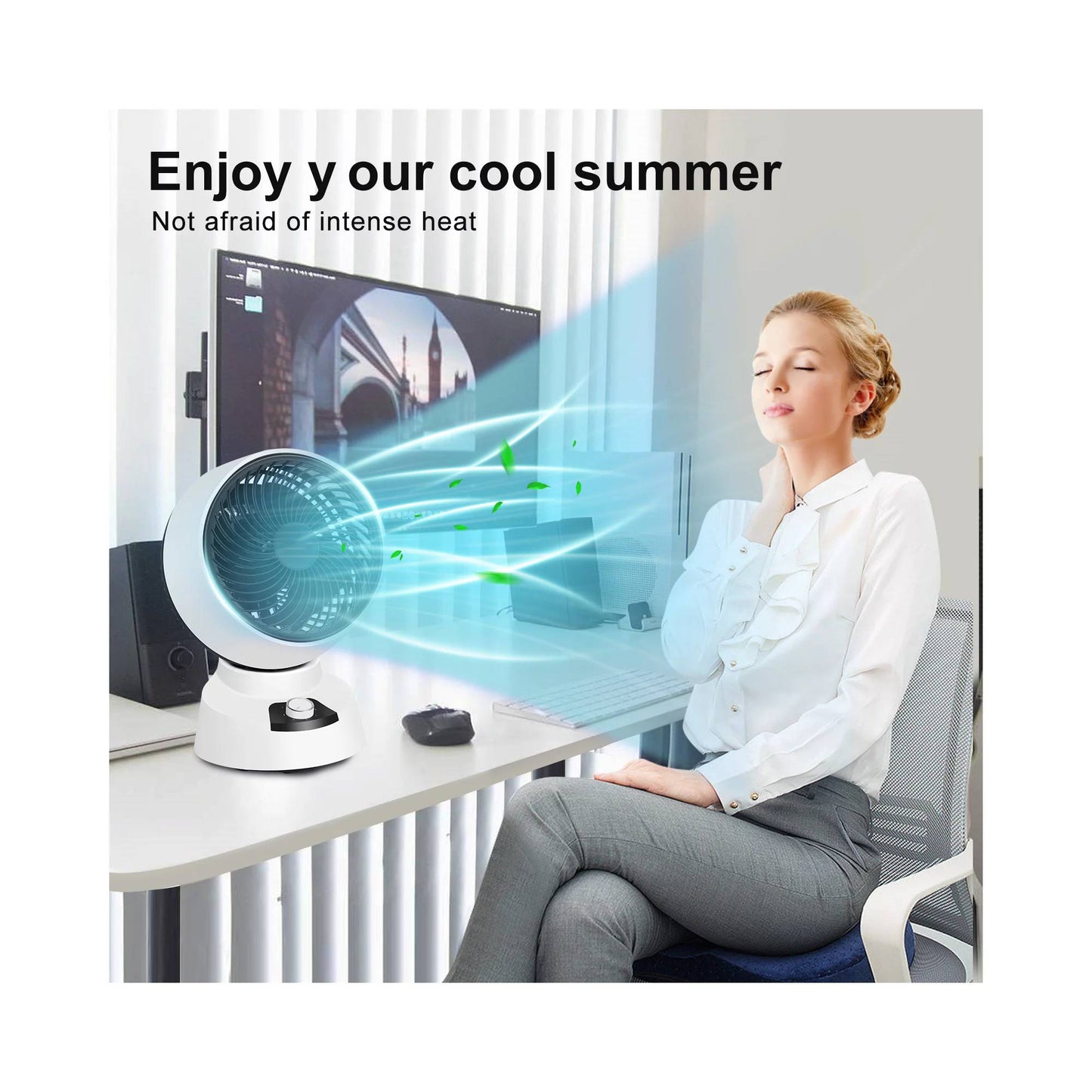 9 inch Personal Desktop Fan with 3 Speeds