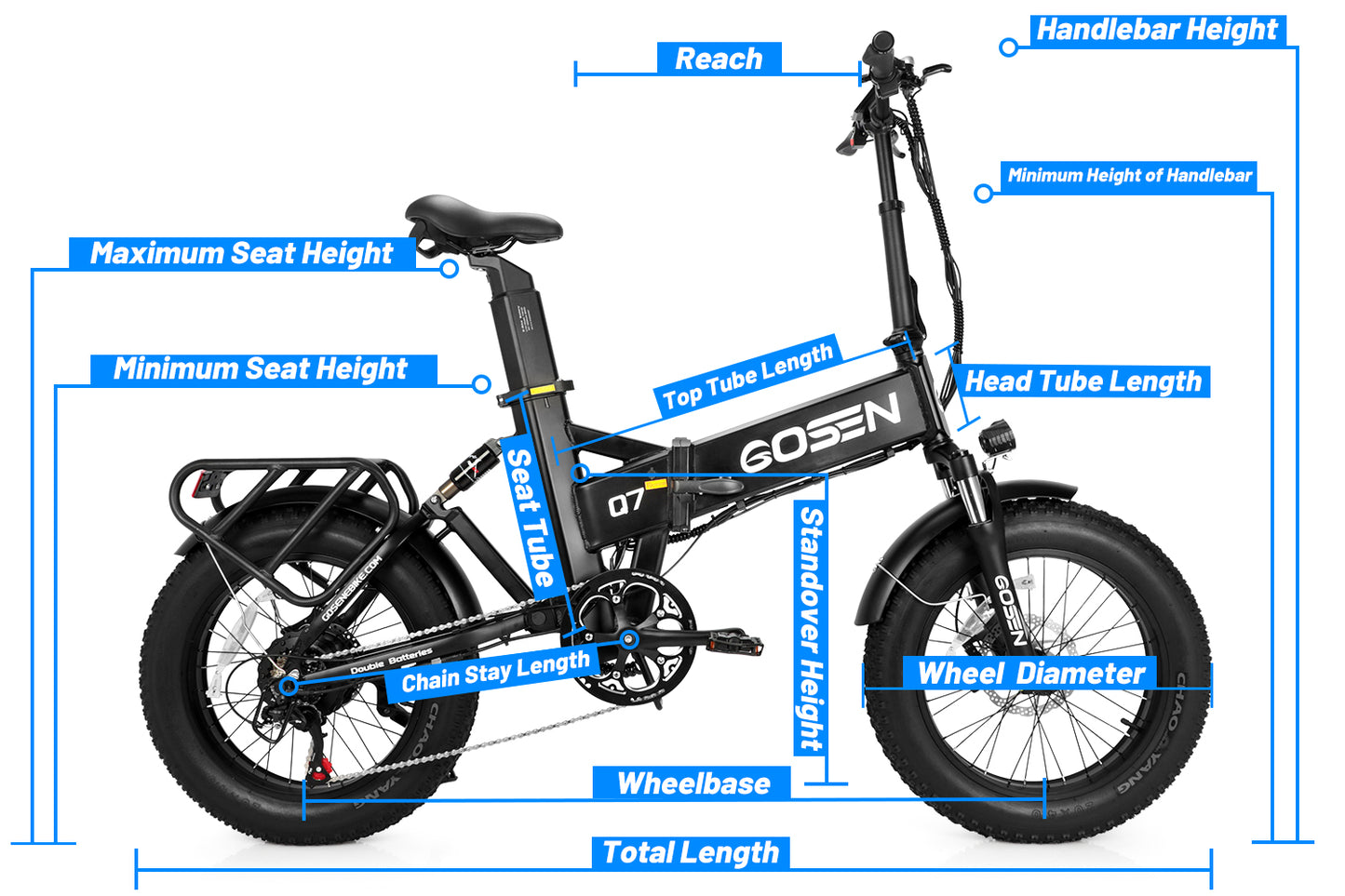 Dual Battery Folding Fat Tire Ebike - Q7