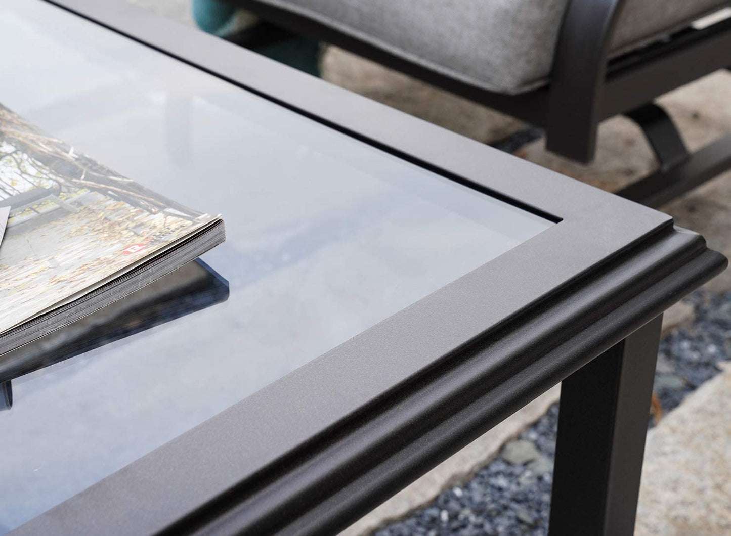 5 PCS Outdoor Patio Conversation Set Rocking Patio Chair Set