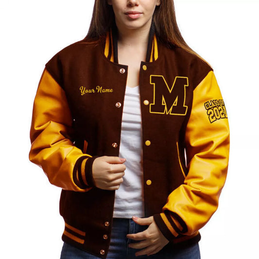Varsity Letterman Jacket Inspired By Glee McKinley HS Guys Cream Leather & Red Wool Premium LetterCustom® Handmade