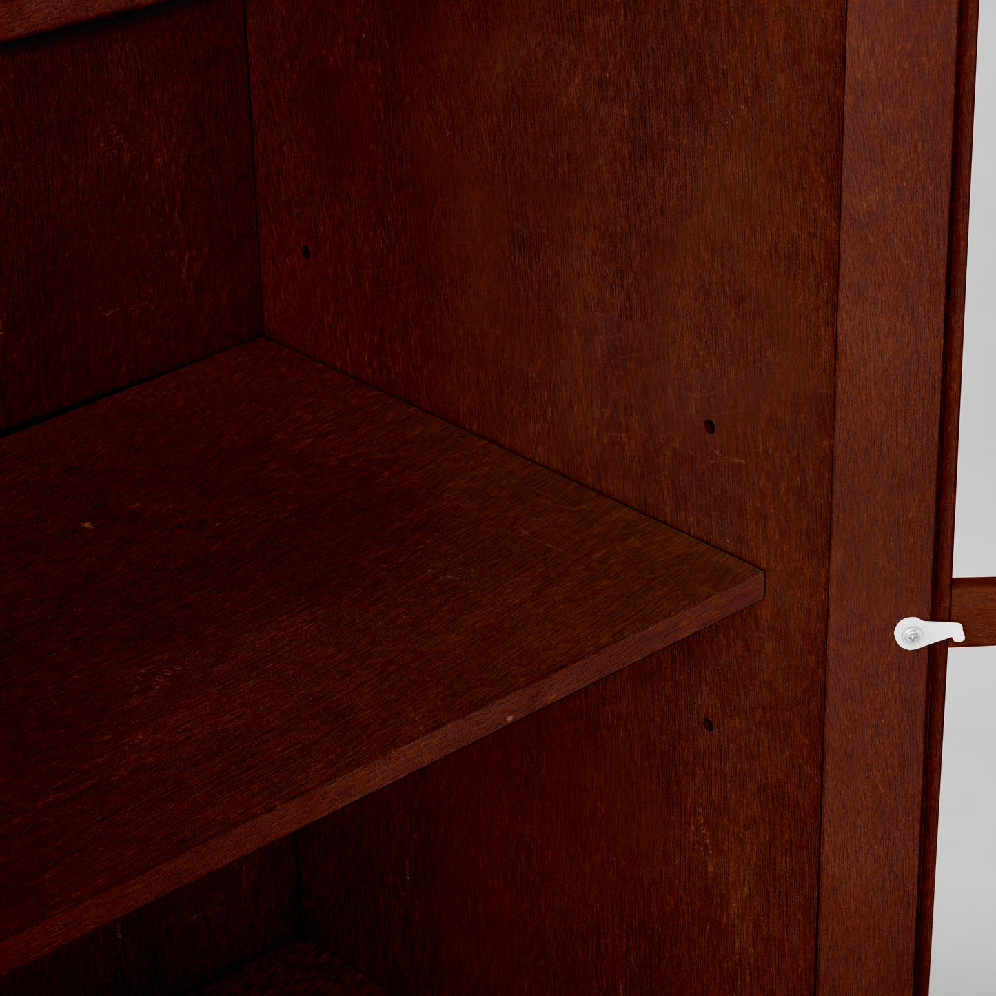 4-Tier Storage Cabinet with Tempered Glass Door,  Adjustable Shelves and Storage Drawer