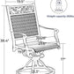Set of 2 Outdoor Patio Swivel Dining Chairs