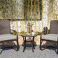 Mydepot SR 3 Piece Outdoor Patio Furniture Set Bistro Set 2 Wicker Chairs with Cushion and Coffee Table