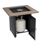 28" Square 48000 BTU Outdoor Propane Gas Fire Pit Table