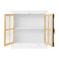 2-Tier Curio Display Cabinet with Shelf