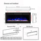 Wall Mounted Tempered Glass Electric Fireplace