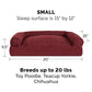 FurHaven Pet Products Quilted Pillow Sofa Pet Bed for Dogs & Cats, Wine Red, Small