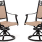 Set of 2 Outdoor Patio Swivel Dining Chairs