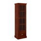 4-Tier Storage Cabinet with Tempered Glass Door,  Adjustable Shelves and Storage Drawer