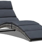 Patio Chaise Lounge, Outdoor Lounge Chair, PE Rattan Foldable Chaise Lounger