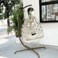 Swing Egg Chair  Stand Indoor Outdoor Wicker Rattan Patio Basket Hanging Chair with C Type bracket