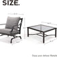 5 PCS Outdoor Patio Conversation Set  Rocking Patio Chair Set