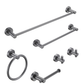 Six-piece Set of Pendants: Long Rod*1, Short Rod*1, Towel Ring*1, Toilet Paper Holder*1, Hook*2