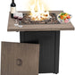 28" Square 48000 BTU Outdoor Propane Gas Fire Pit Table