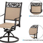 Set of 2 Outdoor Patio Swivel Dining Chairs