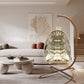 Swing Egg Chair  Stand Indoor Outdoor Wicker Rattan Patio Basket Hanging Chair with C Type bracket