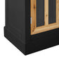 3-Tier Small Curio Cabinet with Adjustable Shelves and Industrial Style Door Handle