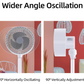 7 Inch Air Circulation Fan, 3 Speeds & 3 Modes, 70° Oscillating Circulating Fan