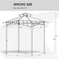 Patio Canopy Shelter for Outdoor BBQ , Water Resistance Tent