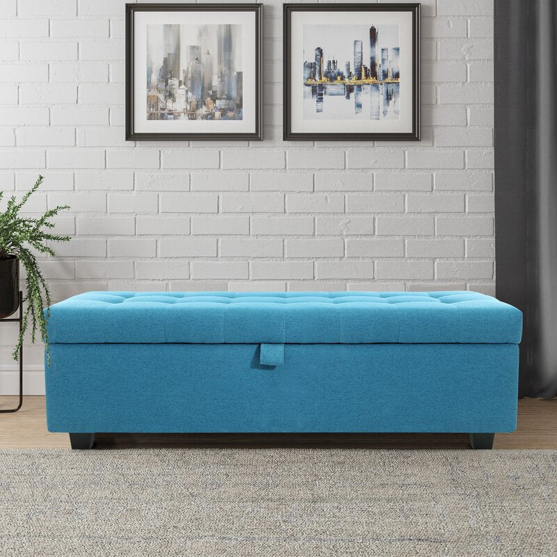 Mydepot 51.2'' Wide Tufted Rectangle Storage Ottoman with Storage