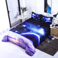 3D Bedding Set 3pc Queen Outer Space Universe Print Comforter Set