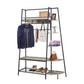 Entryway Coat Rack with Bookshelves, Multiple Hooks, and Bench Seat