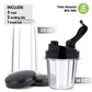 Blenders, 1200W Personal Bullet Smoothie Blenders, High Speed Blender and Small Coffee Grinder, 2-Set Blades, 35oz and 14oz Portable Travel Bottles and Lids, BPA Free(Black)