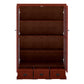 Storage Cabinet with Tempered Glass Doors and Adjustable Shelves