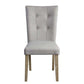 Side Chair (Set-2) in Gary PU & Oak Finish