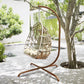 Swing Egg Chair  Stand Indoor Outdoor Wicker Rattan Patio Basket Hanging Chair with C Type bracket