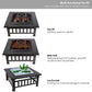 32 inch Outdoor Fire Pit Table Outside Backyard Patio Square Firepit Table