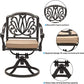 Outdoor Chairs Swivel Patio Dining Chairs with Cushion,2 Pcs