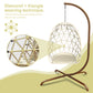 Swing Egg Chair  Stand Indoor Outdoor Wicker Rattan Patio Basket Hanging Chair with C Type bracket