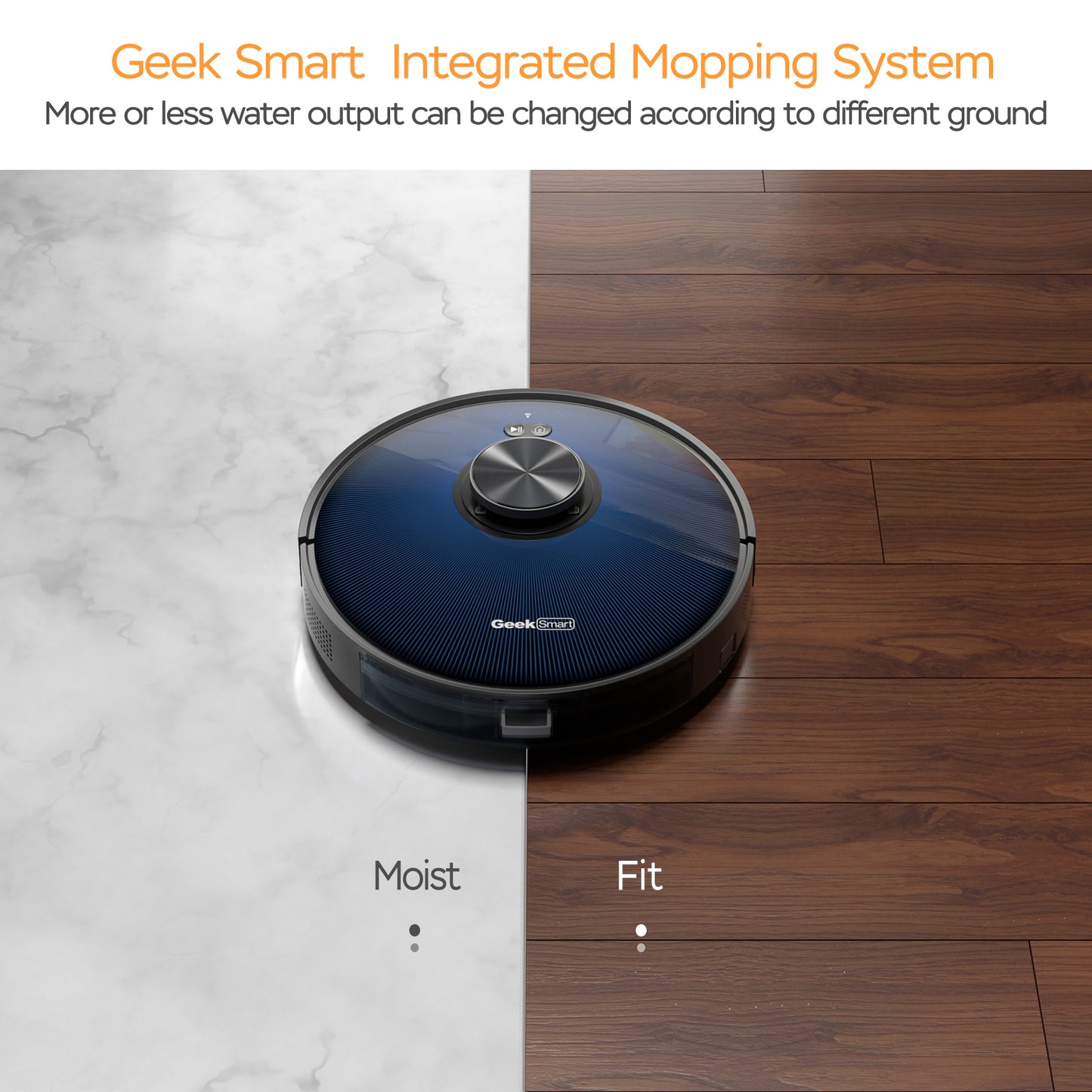 Geek Smart L7 Robot Vacuum Cleaner And Mop, LDS Navigation, Wi-Fi Connected APP, Selective Room Clea