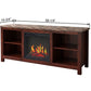 48 inch TV Stand Console With Media Shelves & Fireplace,Brown