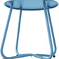 Steel Patio Side Table Outdoor Round End Table, Metal-blue