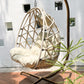 Swing Egg Chair  Stand Indoor Outdoor Wicker Rattan Patio Basket Hanging Chair with C Type bracket