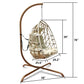 Swing Egg Chair  Stand Indoor Outdoor Wicker Rattan Patio Basket Hanging Chair with C Type bracket
