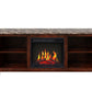 48 inch TV Stand Console With Media Shelves & Fireplace,Brown