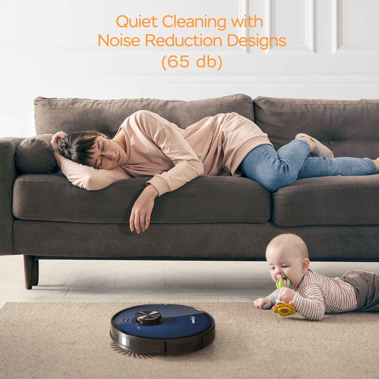 Geek Smart L7 Robot Vacuum Cleaner And Mop, LDS Navigation, Wi-Fi Connected APP, Selective Room Clea