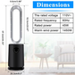 35 inch Space Heater Bladeless Tower Fan, Heater & Cooling Air Purifier, with Remote Control, Air Circulator Fan-Black