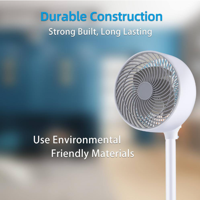 7 Inch Air Circulation Fan, 3 Speeds & 3 Modes, 70° Oscillating Circulating Fan