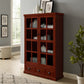 Storage Cabinet with Tempered Glass Doors and Adjustable Shelves