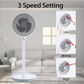 7 Inch Air Circulation Fan, 3 Speeds & 3 Modes, 70° Oscillating Circulating Fan